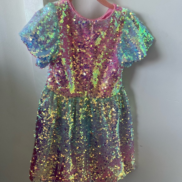 Lola and the Boys Sequin Ombre Pastel Dress Sz 4 Taylor swift party sparkle $68 - Picture 5 of 8